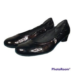 Stuart Weitzman Glossy Black Loafers